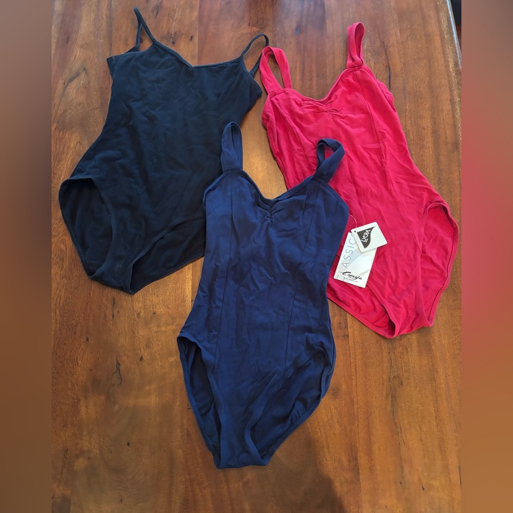 Capezio Women's Leotard Set - Black, Red, and Blue